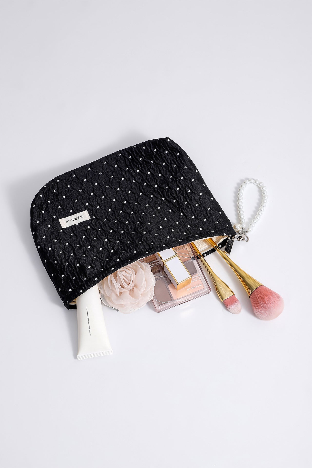 Polka Dot Color Block Simple Cosmetic Bag