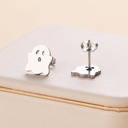 Funny Halloween Small Ghost Stud Earrings