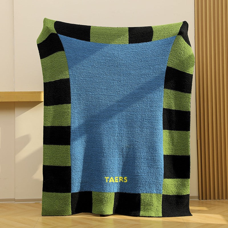 Retro Plaid Thickened Soft Velvet Blanket