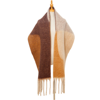 Irregular Print Tassel Vintage Scarf