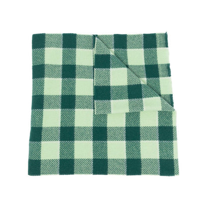 2+ Vintage Plaid Tassel Knit Scarves