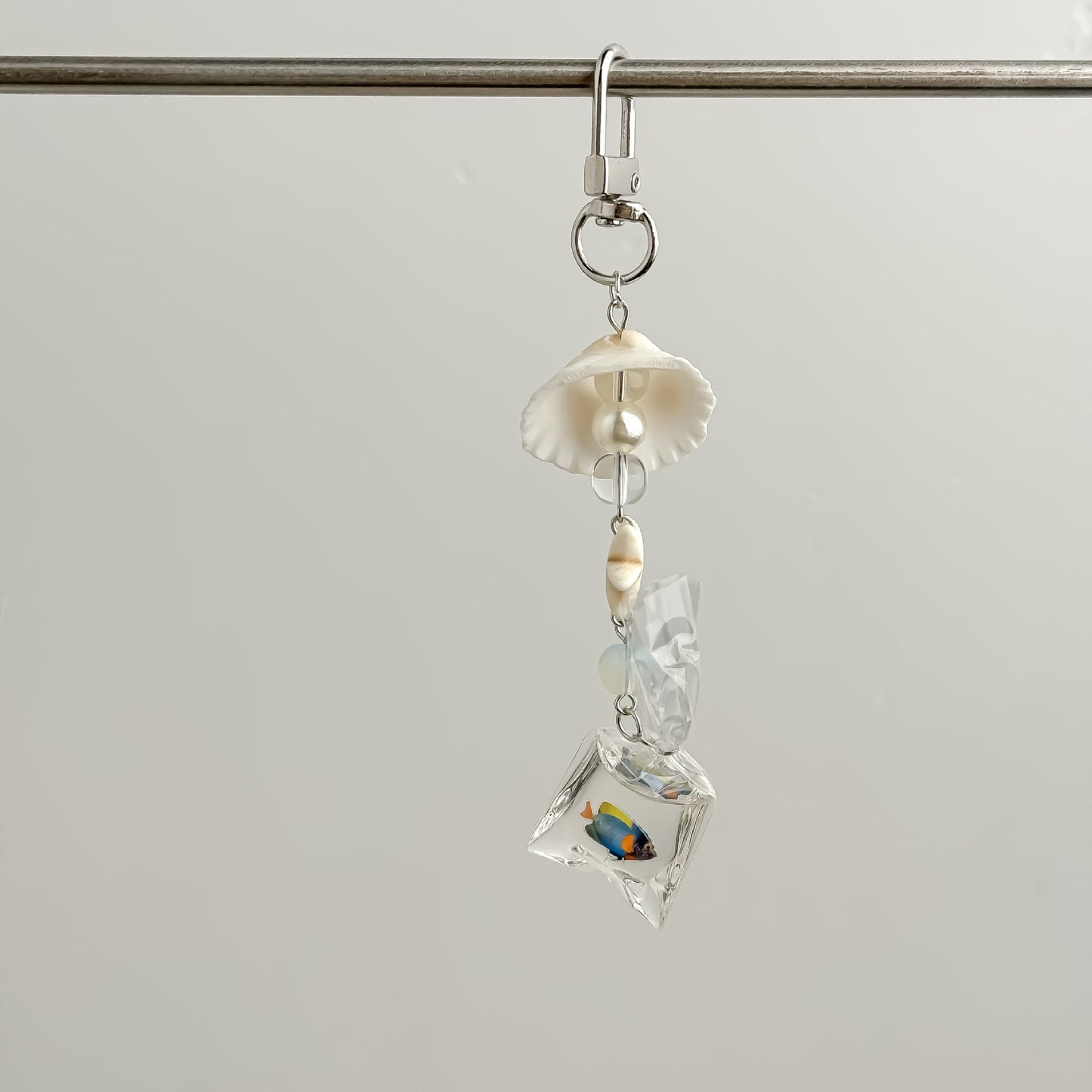 Cute Seashell Fish Keychain Bag Charm