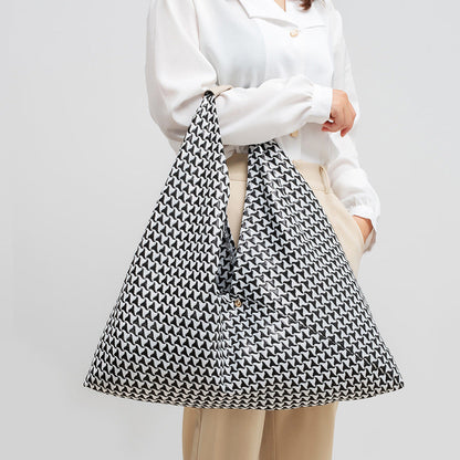 Vintage Triangle Print Shoulder Bags