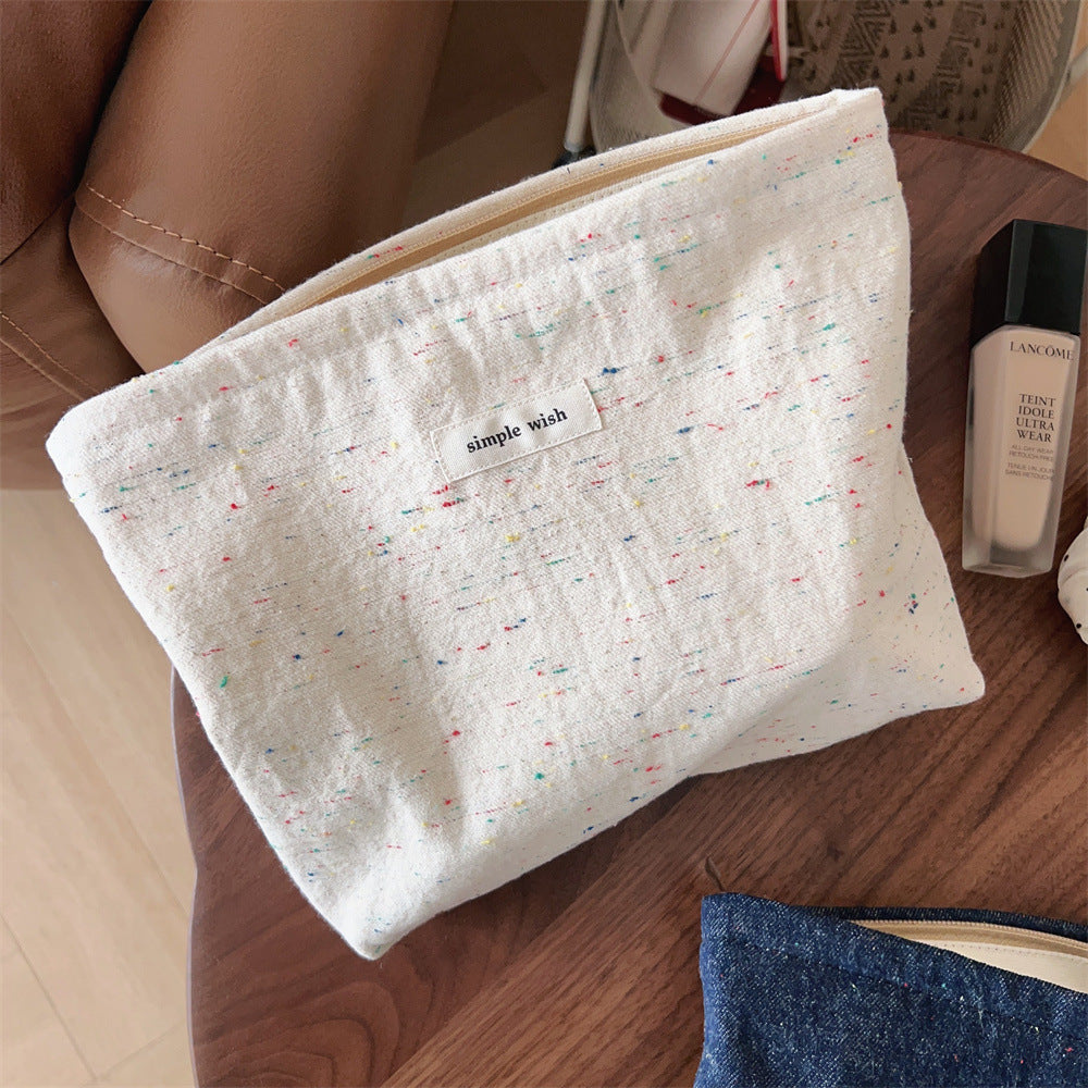 Casual Portable Denim Canvas Makeup Bag