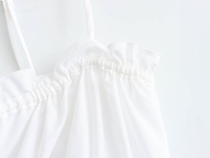 Simple Bowknot Spaghetti Strap Crop Top