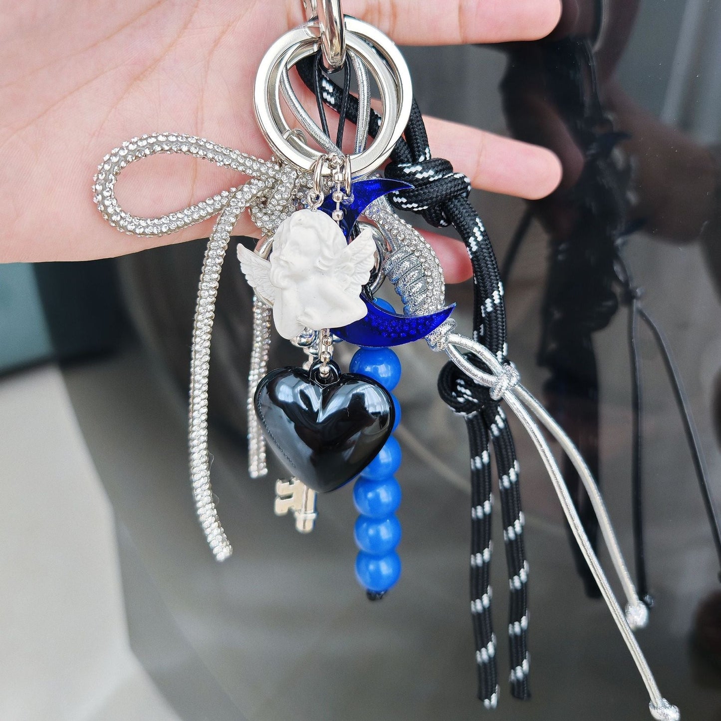 Color Block Beads Keychain Bag Charms