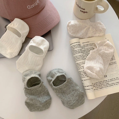 Solid Color Simple Low Ankle Socks