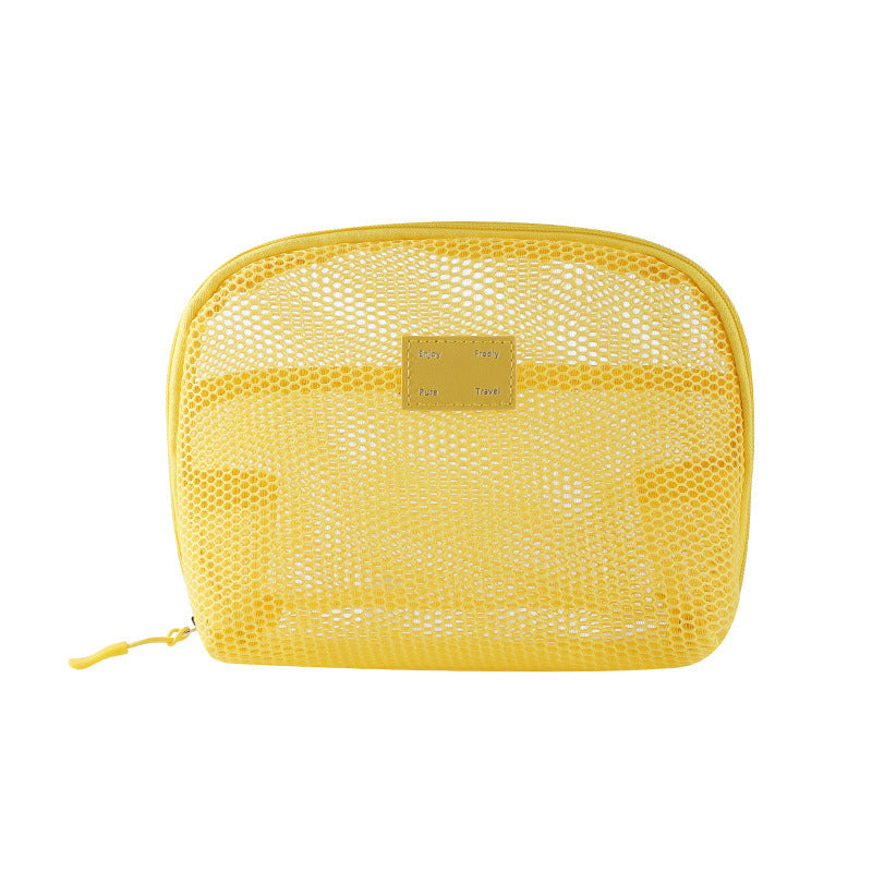 Solid Color Mesh Mini Make Up Bags