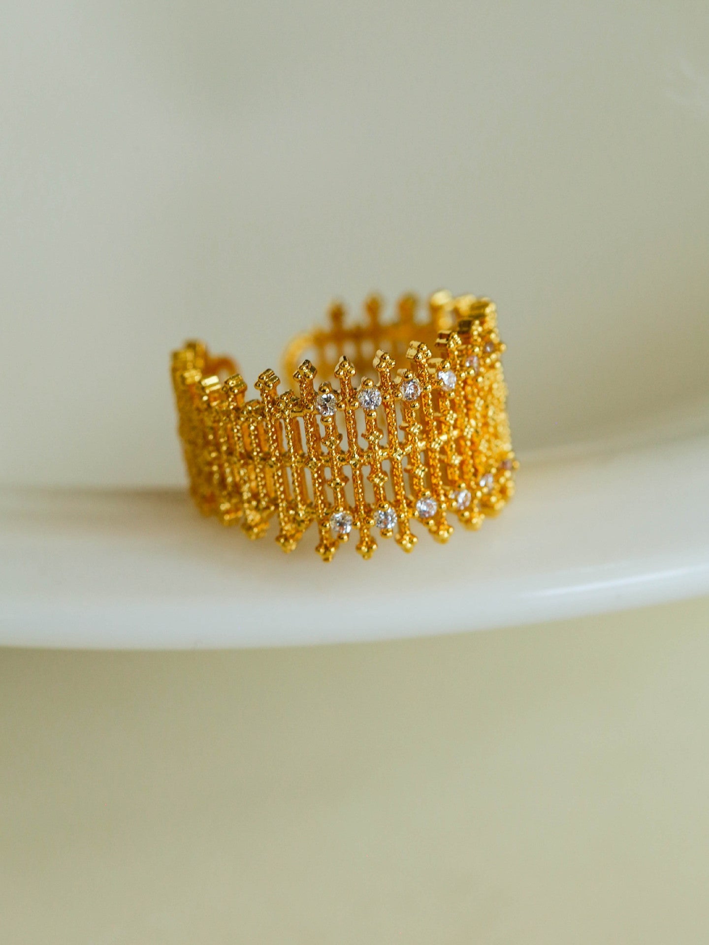 Vintage Lace Hollow Out Open Adjustable Ring