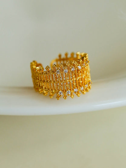 Vintage Lace Hollow Out Open Adjustable Ring