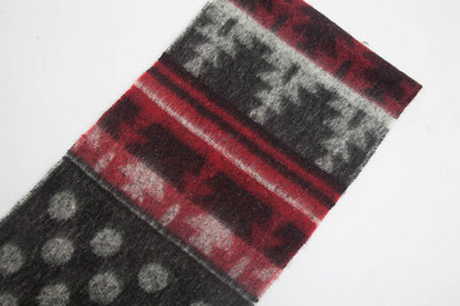 Contrast Color Print Tassel Scarves