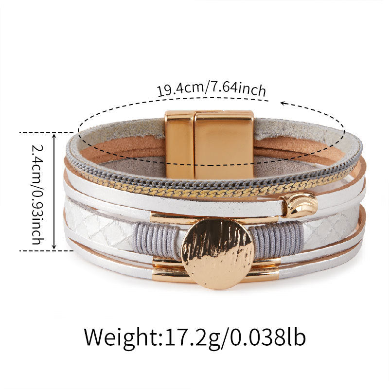 Vintage Layered PU Leather Bracelets