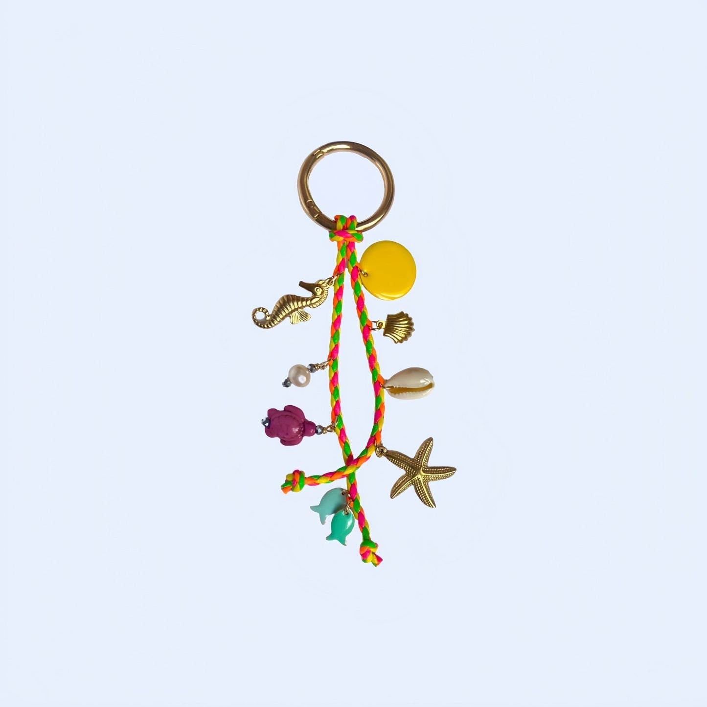 Retro Ocean Pendant Braided Bag Charms