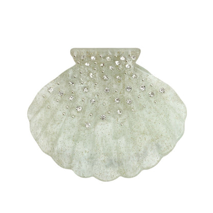 Sparkling Rhinestone Shell Acetate Hair Claw