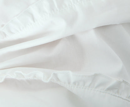 White Sweet Flounce Sleeveless Top Skirt Set