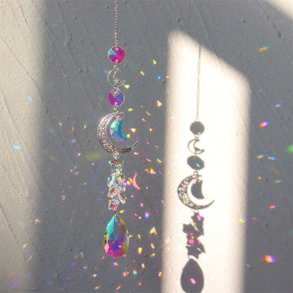 3+ Moon Star Crystal Suncatcher Hangings