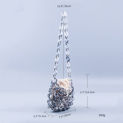 Hollow Out Handmade Beads Shoulder Bag