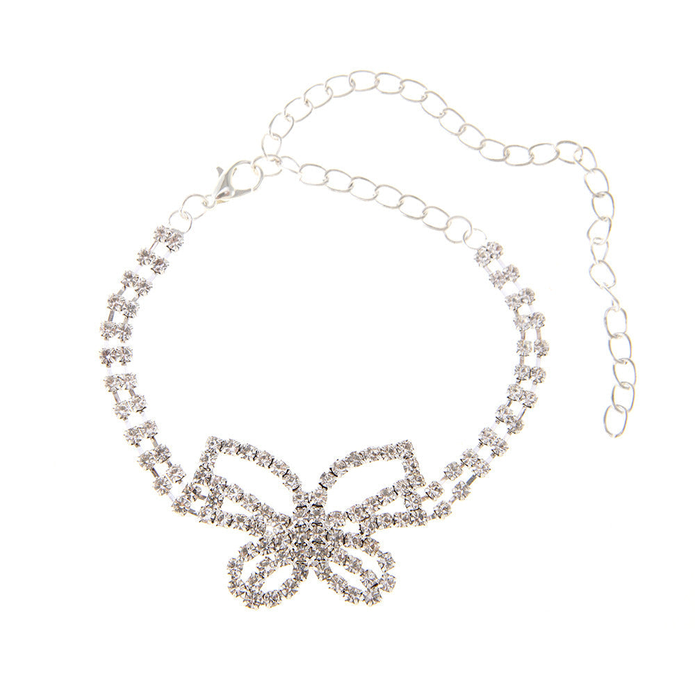 Butterfly Rhinestone Sweet Anklets