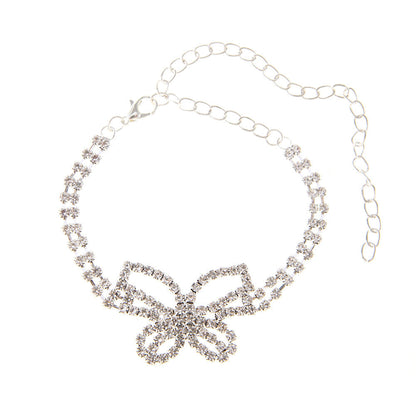 Butterfly Rhinestone Sweet Anklets