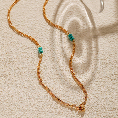 Simple Beaded Chain Necklace