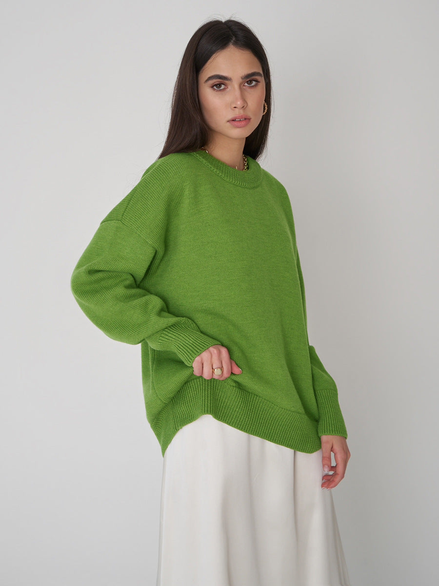 Solid Color Loose Casual Sweater
