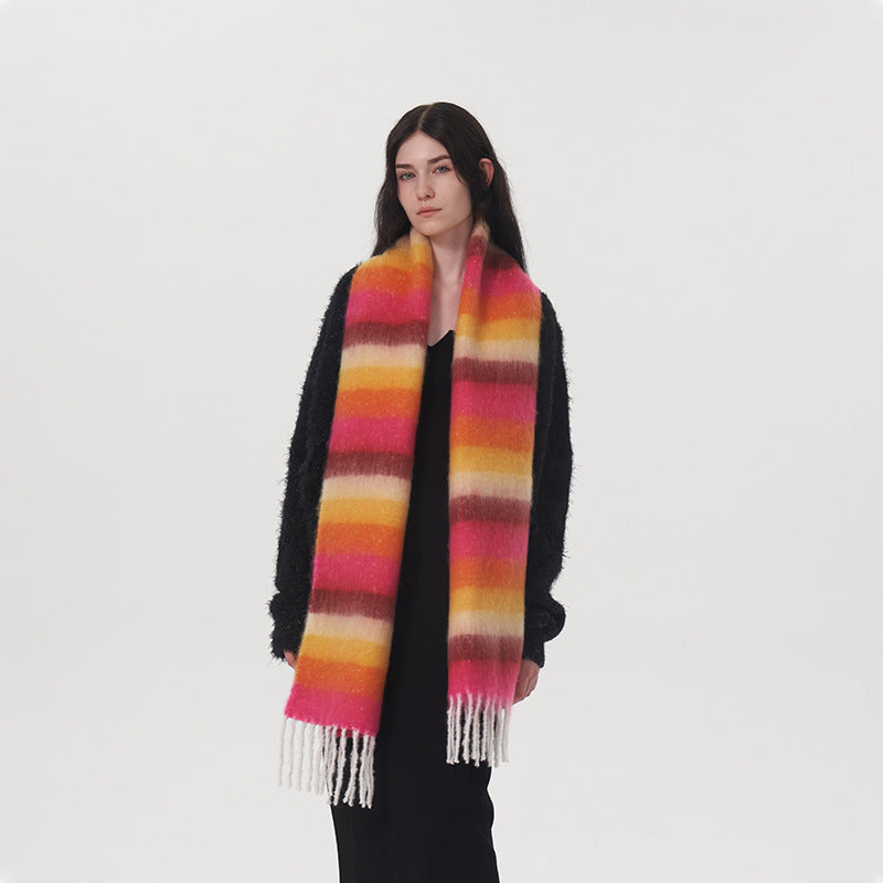 2+ Colorful Rinbow Tassel Scarves