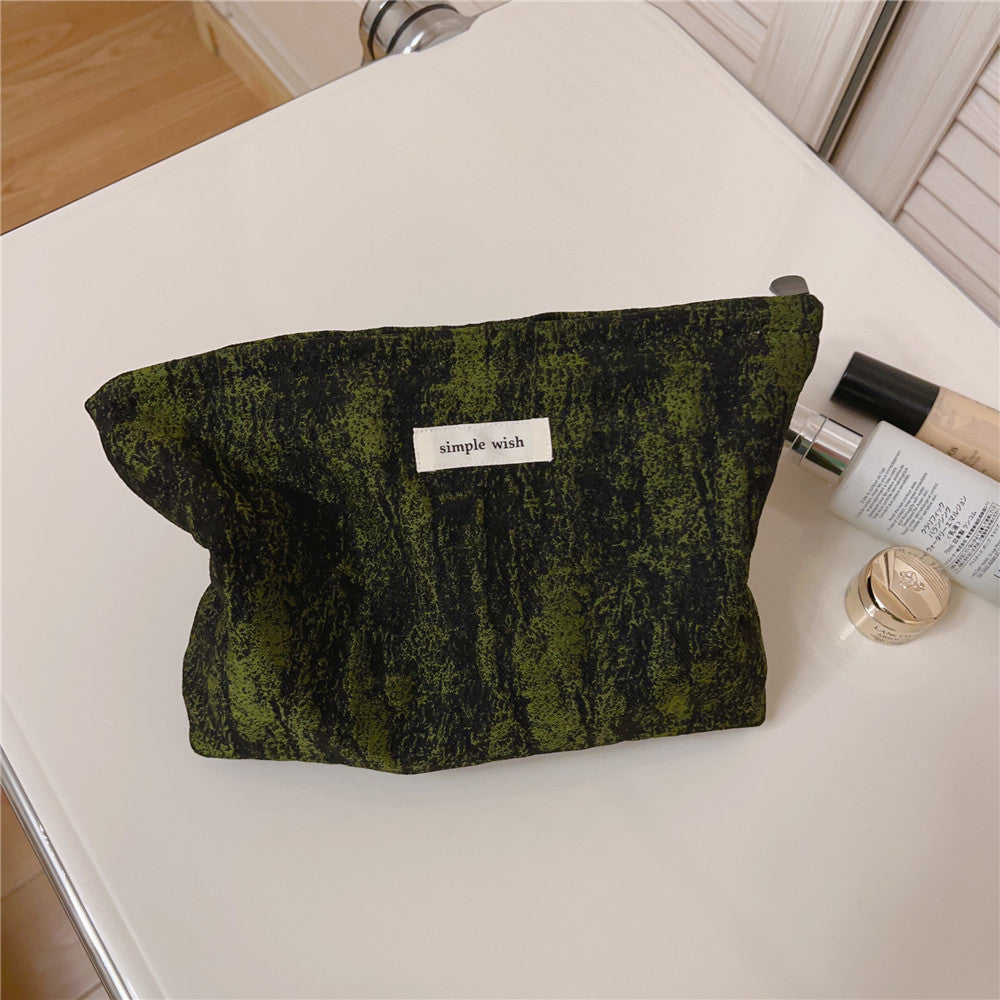 Vintage Jacquard Square Cosmetic Bag