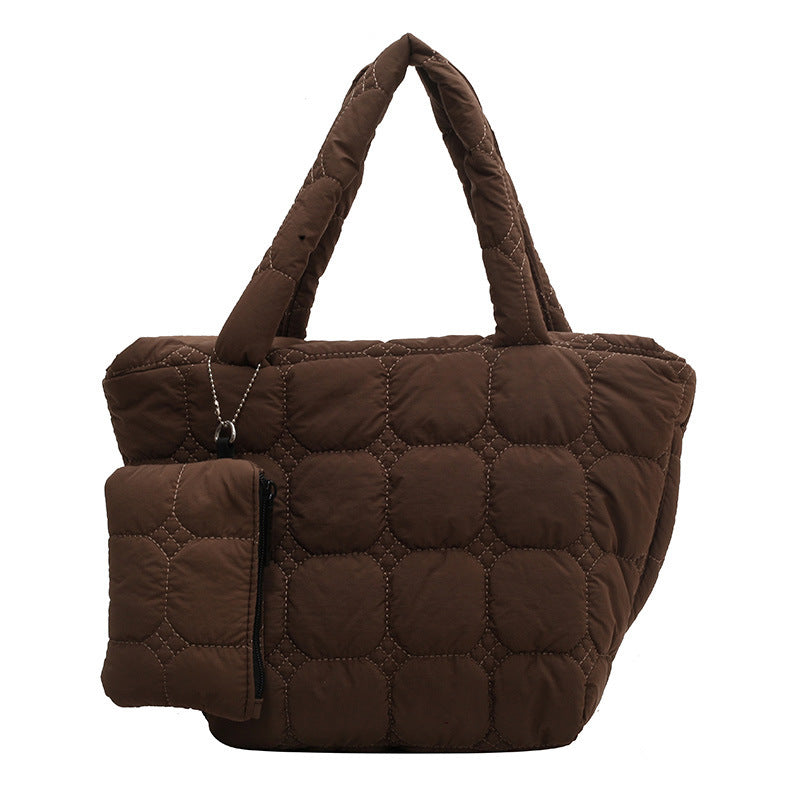 Simple Solid Color Large Capacity Tote Bag