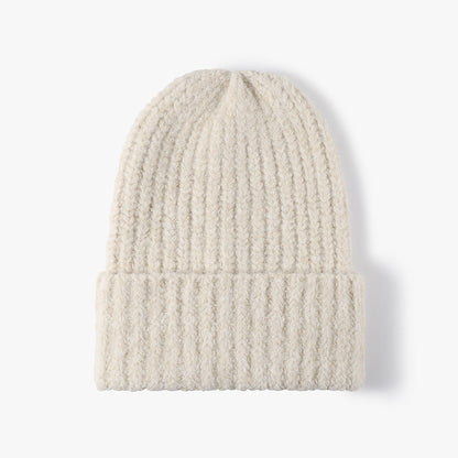 Simple Solid Color Knit Hat Lengthen Beanie