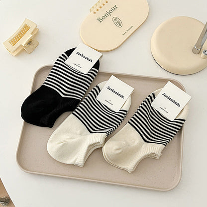 Striped Candy Color Low Ankle Socks