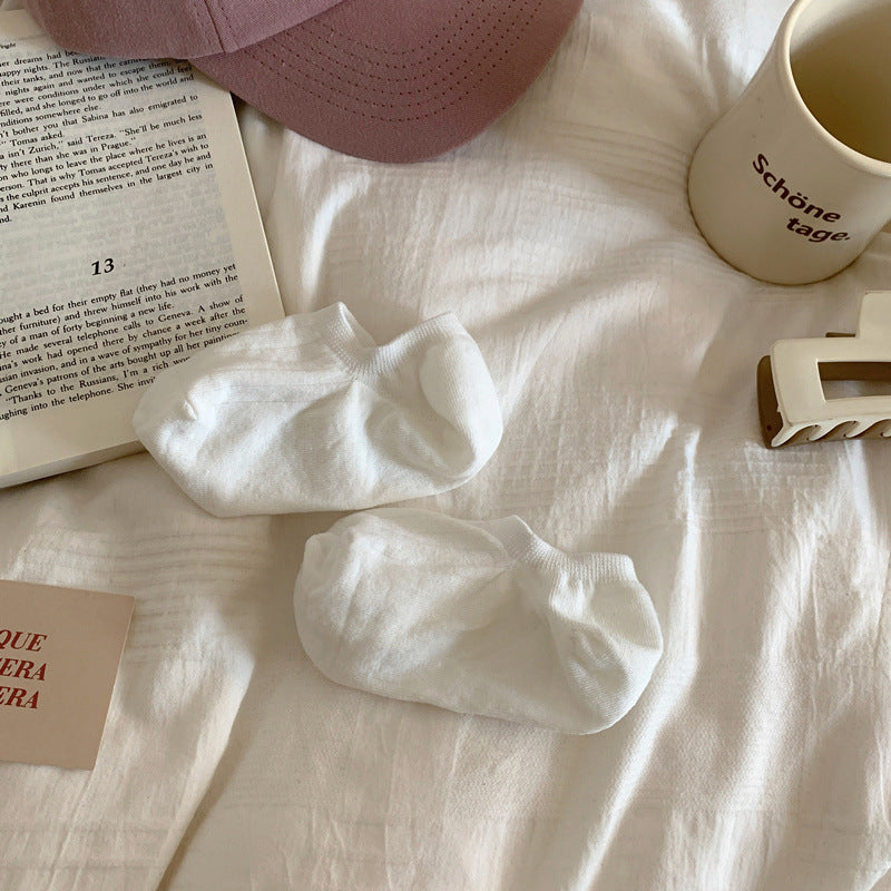 Solid Color Simple Low Ankle Socks