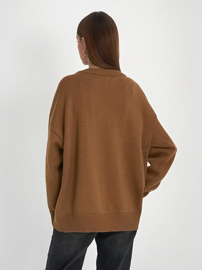 Solid Color Loose Casual Sweater