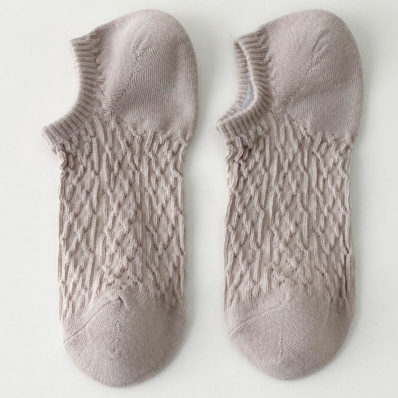 Twist Solid Color Sweet Low Ankle Socks