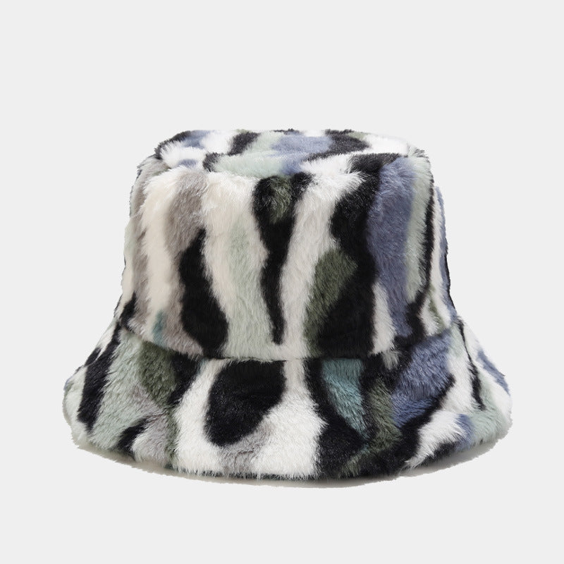 Contrast Color Stripe Thicken Bucket Hats