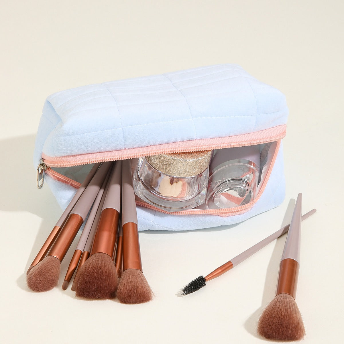 Solid Color Cute Square Make Up Bag