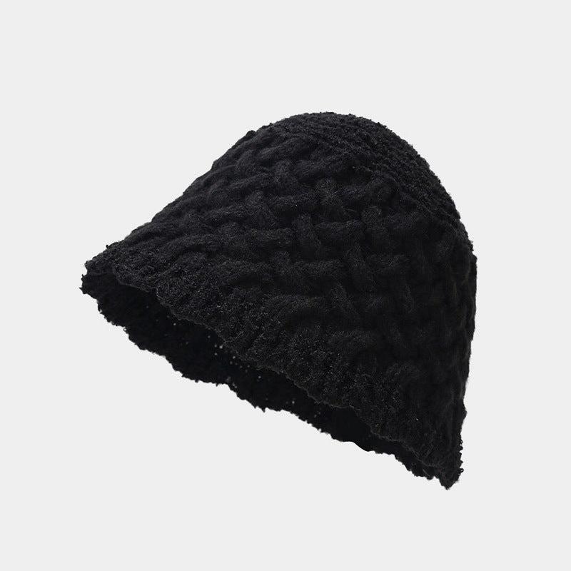 Vintage Twist Crochet Knit Bucket Hat