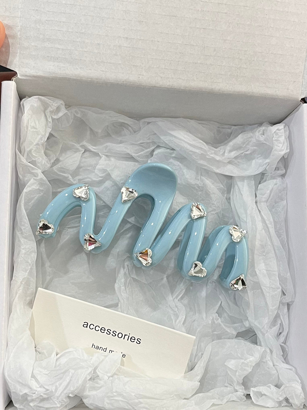 Love Rhinestone Candy Color Hair Claws