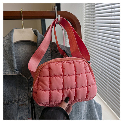Candy Color Plaid Waist Bag Casual Chest Bag