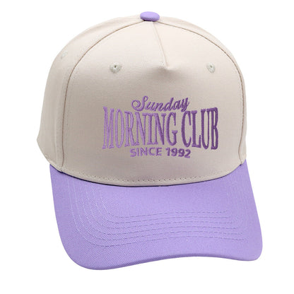 Casual Color Block Letter Embroidered Baseball Cap