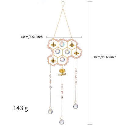Stone Cross Bee Crystal Home Hangings