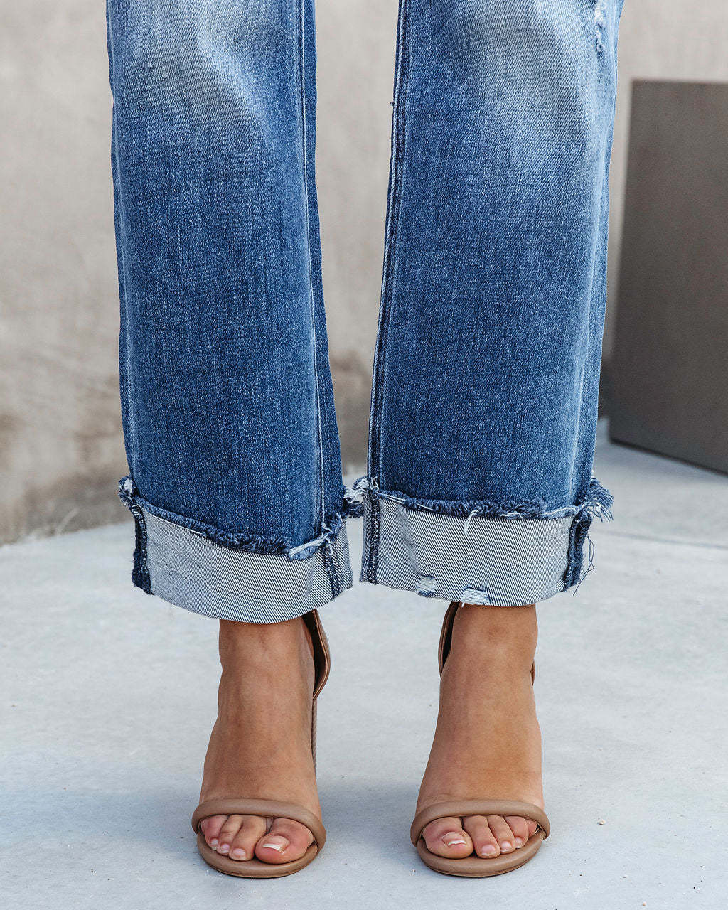 Washed Denim Pant Straight Leg Jeans