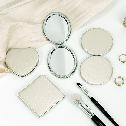 Mini Foldable PU Leather Makeup Mirror
