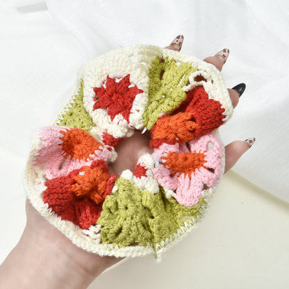 Bohemian Handmade Crochet Colorful Scrunchies