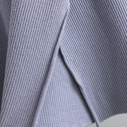 2+ Round Neck Side Split Knit Sets