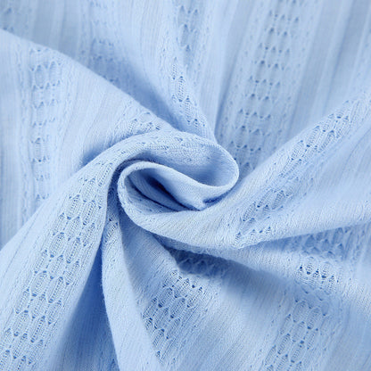 Jacquard Solid Color Soft Sleepwear Sets