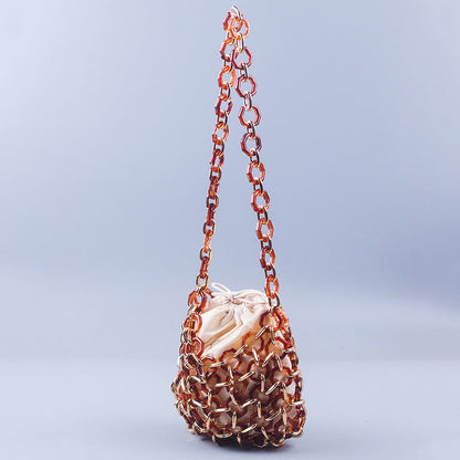 Hollow Out Handmade Beads Shoulder Bag