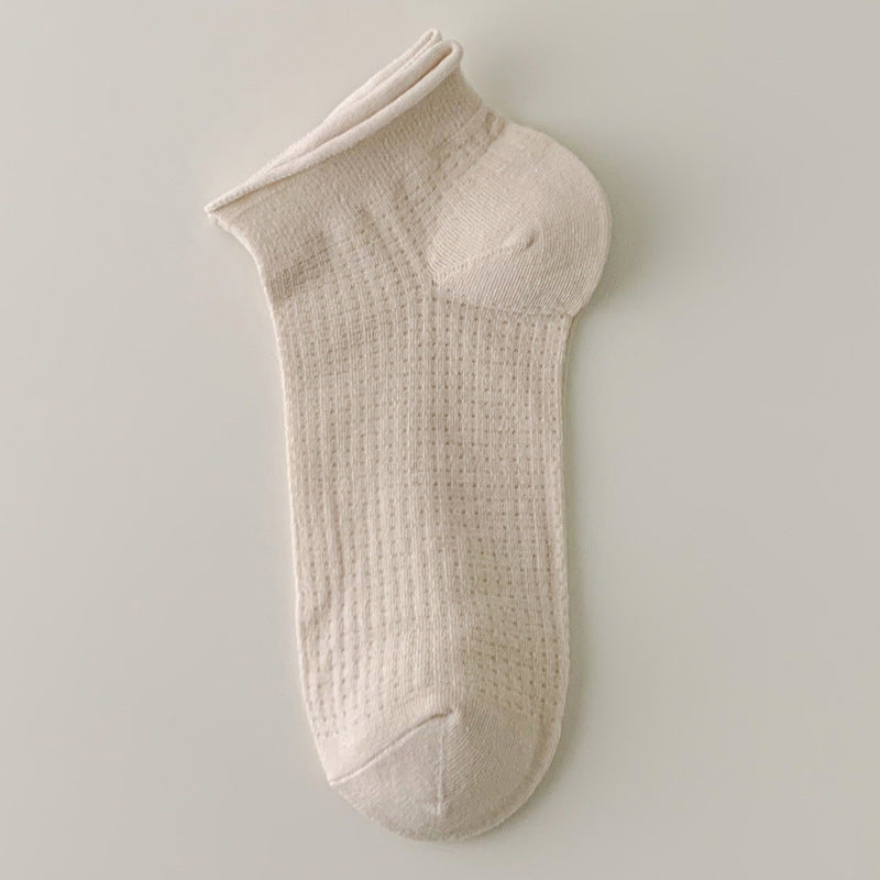Simple Solid Color Low Ankle Socks