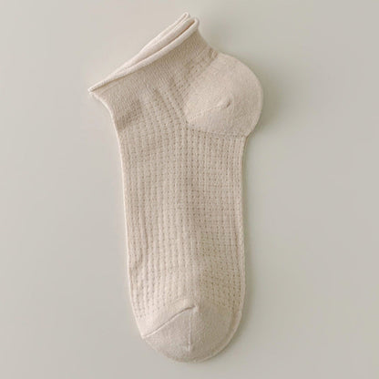 Simple Solid Color Low Ankle Socks