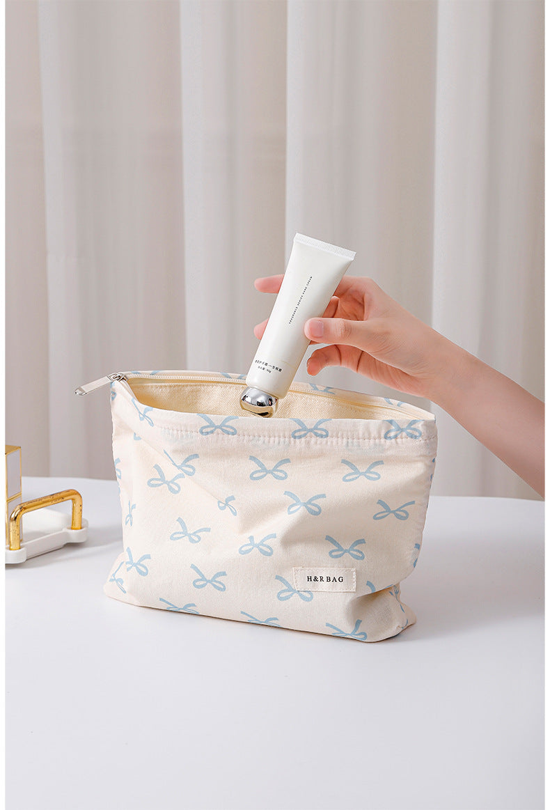 Minimalist Bow Print Portable Storage Pouch