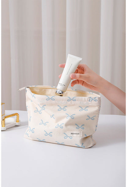 Minimalist Bow Print Portable Storage Pouch